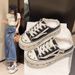 Unisex Canvas Slip-On Shoes Summer Outdoor Wear Casual Style Flat Bottom No-Back Loafers Korean Version Thick Heel_vogvips.com