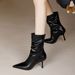 High Heel For Women, Thin Heel, Mid-Calf, 2025 Autumn Winter New Large Size, European And American Style, Back Zipper,_vogvips.com
