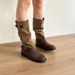 French Style Melard Western Cowboy Engineer Mid-Calf Riding Half Wide Mouth Stacked Short Boots For Women Autumn Winter_vogvips.com