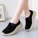 Women's Sneakers 2025 Spring Summer New Korean Fashion Breathable Genuine Leather Rocking Shoes Casual Thick Sole Shoes_vogvips.com