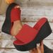 Cross-border Plus-size Women's Slippers 2025 New Fashion Thick-soled Peep-toe Wedge European And American Style Sandals_vogvips.com