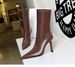 Women's Shoes Simple Stiletto Ultra High Heel Banquet Short Tube Women's Boots Pointed Toe Pedicure Slim High Heeled Short Boots_vogvips.com