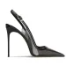 Women's Brown Patent Slingback Heels Pointed Toe Stiletto High Heel Pumps Daily Outfit_vogvips.com