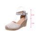 Women's Shoes Spring And Summer New Large Size Braided Rope Wedge Sandals_vogvips.com