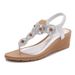 Spring 2025 New Bohemian Round Head Slope Heel Water Diamond Large Women's Sandals_vogvips.com
