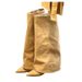 Women’s Shoes Rhinestones Pointed Thick Heel Sleeve Boots Retro Knee High Boots Fashion Pull Wind Chimney Boots Motorcycle Boots_vogvips.com