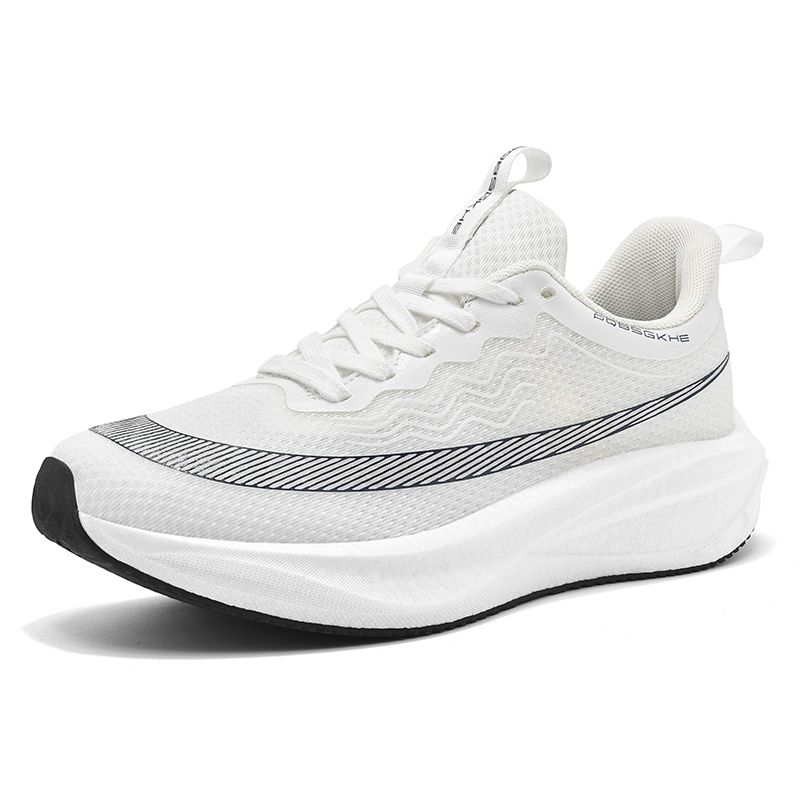 Teenagers Breathable Glow Mesh Shoes For Men Sports Sneakers Women Absorption Carbon Plate Trainer Running Shoes Free Shipping_vogvips.com