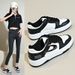 Women's Spring Casual Sneakers, Versatile Thick-Soled Flat Student Sports Casual Lightweight White Shoes_vogvips.com