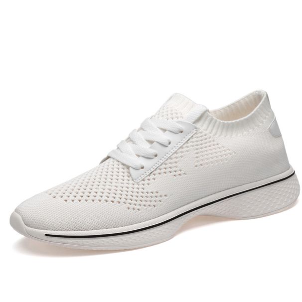 Men's Round Head Cloth Casual Shoes Front Lace-up Travel Shoes Mesh Shoes Men's Sports Shoes Increase_vogvips.com