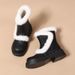 Sheepskin Snow Boots For Women 2025 New Winter Fleece Lined Thickened Warm Cotton Shoes Thick Sole Slip-On Loafers_vogvips.com