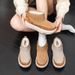 Tire winter sole 2025 new model with plush and thick cotton short tube snow boots women's shoes_vogvips.com