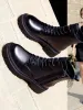 Thick Soled British Style Short Boots Womens Cotton Shoes Winter With Veet 241116_vogvips.com