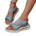 Summer New Women's Platform Sandals - Plus Size Soft Sole Casual Peep-toe Thick Sole Beach Sandals_vogvips.com