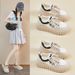 Mesh White Shoes Female Students Breathable Heightening Shoes Board Shoes Casual Shoes_vogvips.com