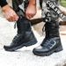 Combat Boots Mountaineering Hiking Camping Training Shoes Black High-top Tactical Boots_vogvips.com