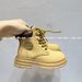 Children's Yellow 2025 Autumn Winter New Boys' British Style Leather Girls' Shoes Short Baby Martin Boots_vogvips.com