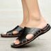 Men Summer Breathable Luxury Sandals Shoes Beach Classics Leather Mens Slippers Outdoor Flip Flop Indoor Slides Man_vogvips.com