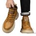 Men's Martin Boots, High-Top, Autumn, British Style, Retro Men's Leather Boots, Mid-Top, Height-Increasing, Waterproof W_vogvips.com