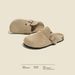 2025 New Women's Autumn Winter British Thick Sole Shoes Casual Half Internet Celebrity Versatile Deer Antler_vogvips.com