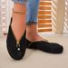 Cross-border 2026 Spring/Summer New Vintage Matte Flat Casual Round Toe V-cut Slip-On Plus Size Women's Shoes_vogvips.com