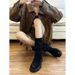 Gravity Shoe Factory Brushed Thick Bottom Mid Barrel Stacked 2025 Autumn/Winter Height Boosting Martin Women's Western_vogvips.com