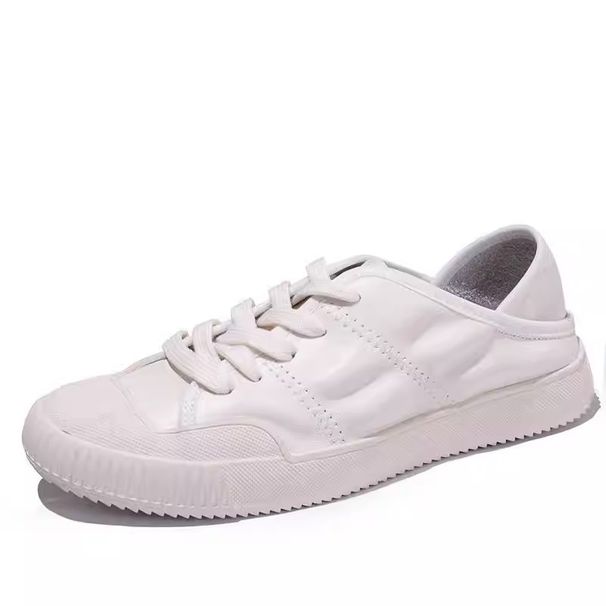 Sheepskin Version Spring New Genuine Leather White Women S Summer Thin Heel Flat Casual German Training Shoes_vogvips.com