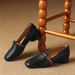 2025 New Autumn Vintage Genuine Chunky Shallow Mouth Women's Soft Sole Square Toe High Heel Premium Small Leather Shoes_vogvips.com
