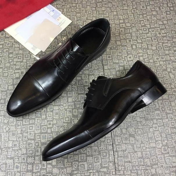 Spring Summer New Men's British Style Pointed Toe Business Formal Casual Leather European Brogue Lace-up Groom Shoes_vogvips.com