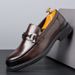 Top Layer Cowhide One Foot Loafers Business Formal Breathable Versatile Leather Men's Wedding Shoes_vogvips.com