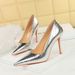 3391-7 Style Banquet Thin Heels, Shallow Mouth, Pointed Metal, Super High Heel Single Shoes, Women's Shoes_vogvips.com