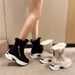 Women's Shoes Winter Snow Boots With Faux Fur Lining, Round Toe Slip-On Casual Shoes, Rubber Sole For Warmth And Comfort_vogvips.com