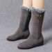 Snow Boots For Women In Winter With Plush And Thick Midsole Sloping Heel Cotton Boots For Women_vogvips.com