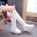 Leather Cotton Warm Snow Long 2025 Four Seasons New Anti-Slip Flat Mid Boots High Tube Women Shoes_vogvips.com