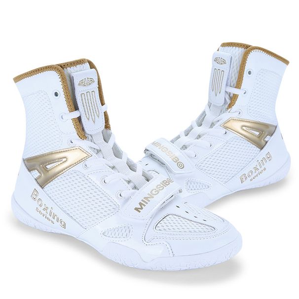 Wrestling Shoes Men's High Top Adult Sanda Shoes Competition Training Shoes Fighting Shoes Women's Indoor Boxing Training Shoes_vogvips.com