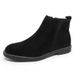 Men's Short Boots Velvet High-top Martin Boots Men's Leather Single Zipper Retro Cowhide Chelsea Men's Boots Tide_vogvips.com