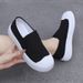 Thick Sole Biscuit All-Match Low Top Slip-on Canvas Shoes_vogvips.com