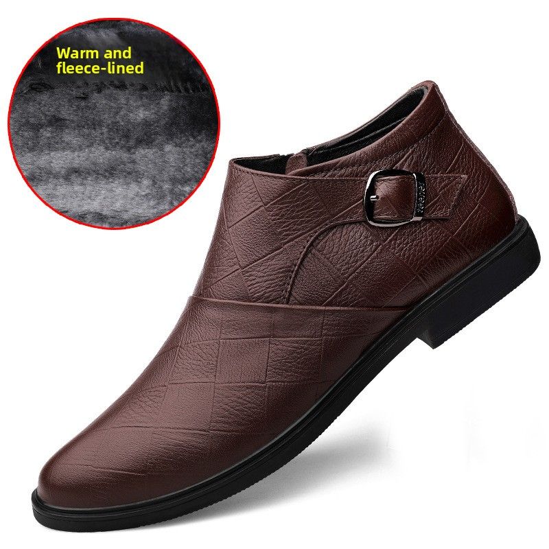 Large Size High-top Cortex Men's Shoes Single Shoes Tight Shoes Cotton Shoes Embossed_vogvips.com