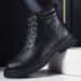 European Warm Series New Large Size Martin Distressed Leather Men's Versatile Lace-up Big Toe Shoes British Style Thick-soled Knight Boots_vogvips.com