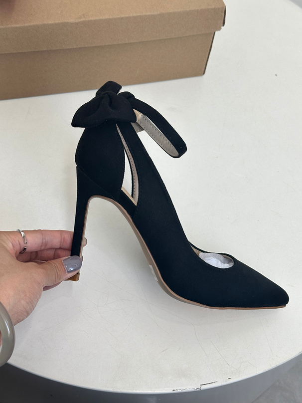 MTX One-Strap High Heels For Women Fashionable Versatile French Pointed Suede Lightweight Comfortable Stiletto Pumps_vogvips.com