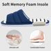 Shevalues Open Toe House For Women Men Indoor Soft Simple Stripes Cotton Shoes Autumn Memory Foam Bedroom Flat Slippers_vogvips.com