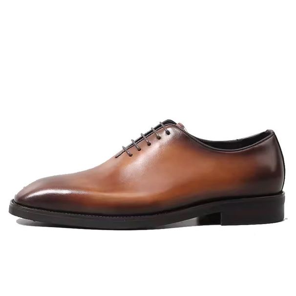 Italian Goodyear Genuine Oxford Wedding Men's Business Casual Leather Shoes Small Round Toe Factory Store Formal Wear_vogvips.com