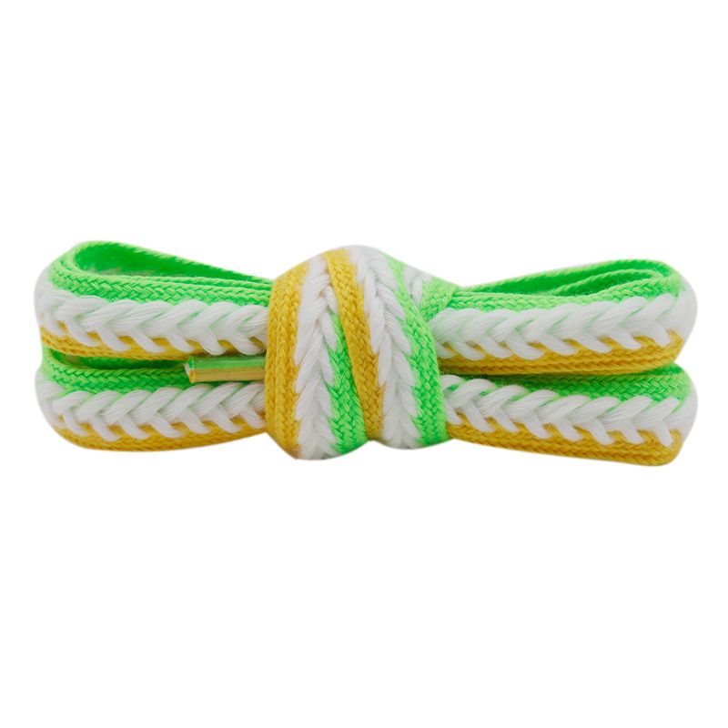 Shoelaces 1.5cm Colorful Wheat Ear Shoelaces Suitable For Casual Shoes, Sneakers, Twisted Braided Cotton Sports Shoelaces_vogvips.com