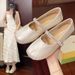 Flat-bottomed Ballet Single Shoes Women's Shallow Mouth Mary Jane Shoes With Skirts French Evening Wind Beanie Shoes_vogvips.com