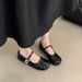 Lancui French Style Round Toe Shallow Mouth Single For Women Flat 2025 Spring Korean Version Gentle Fairy Mary Jane_vogvips.com