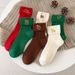 Christmas Stockings, Children's Autumn And Winter Cute Mid Tube Socks, Big Red New Year Cotton Socks, Cute Embroidery Cartoon I Trendy Socks_vogvips.com