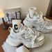 Hong Kong Style Retro Hot Style Dad Shoes For Women 2025 New Style Small Foot Breathable Round Head Lightweight Thick Bottom Dirty Sneakers_vogvips.com