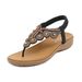 2024 Summer New Bohemian Style Sandwich Beaded Water Diamond Buckle With Elastic Heel Rubber Band Women's Shoes_vogvips.com