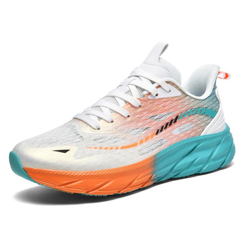 Trendy Casual Sports For Men And Women Breathable Flying Weaving Large Couple Mesh Night Running Shoes_vogvips.com