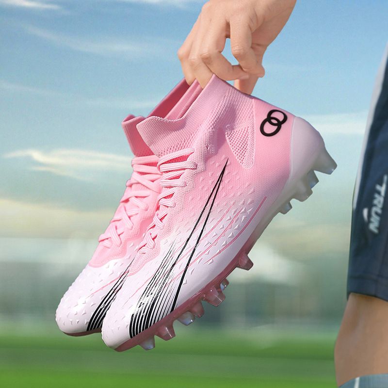 Soccer Shoes Soccer Cleats Football Boots New Football High-Top Youth Shoes, Long-Spiked TF Cleats For Artificial Turf Training Trainingshoes Youthsoc_vogvips.com