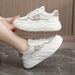 Women Tennis Running Shoes Canvas Rubber Sole Cushioned Shock Absorption Sneakers_vogvips.com